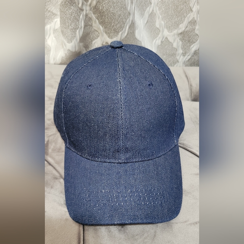 Denim Baseball Cap | Classic Adjustable Hat | Dark Blue